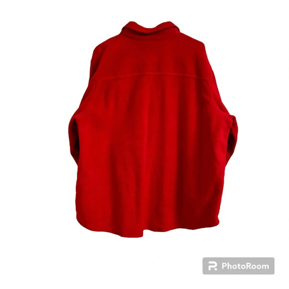 Vintage Disney Winnie the Pooh Womens 22W/24W Fleece Button Up Shirt Shacket Red - Picture 2 of 8